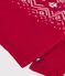 Babies' jumper in wool and cotton with a jacquard pattern red/multicolor