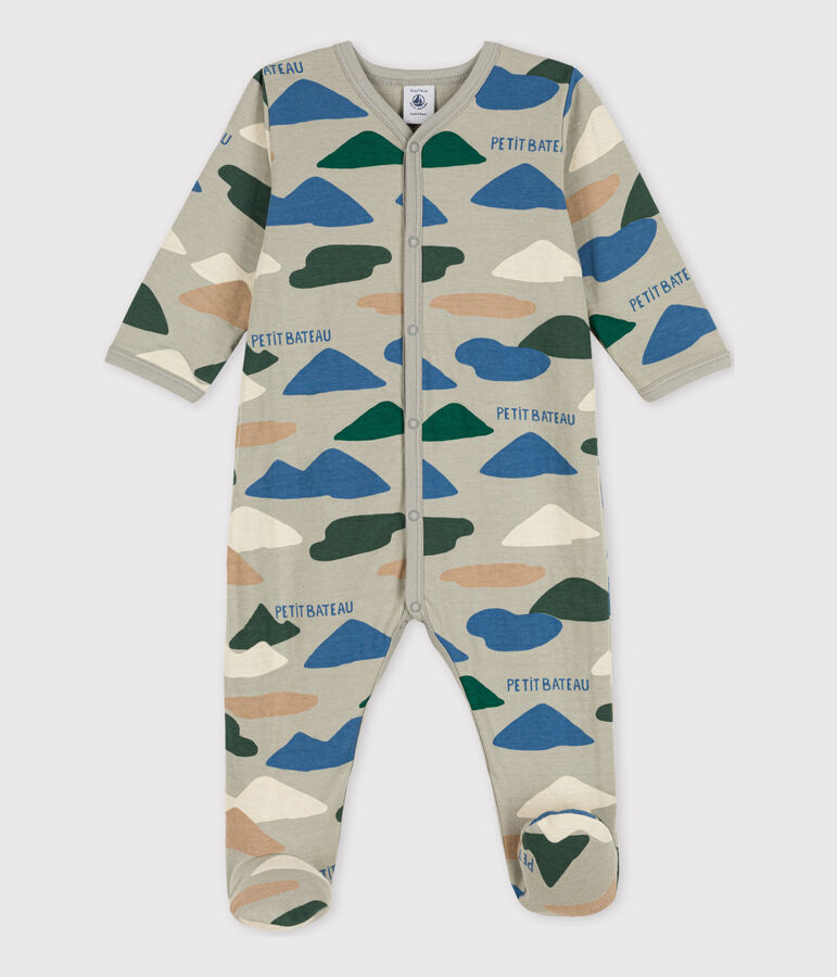 Babies' Tube Knit Sleepsuit grey/multicolor