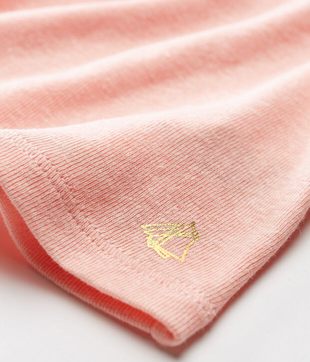 Baby girls' cotton/linen blouse pink