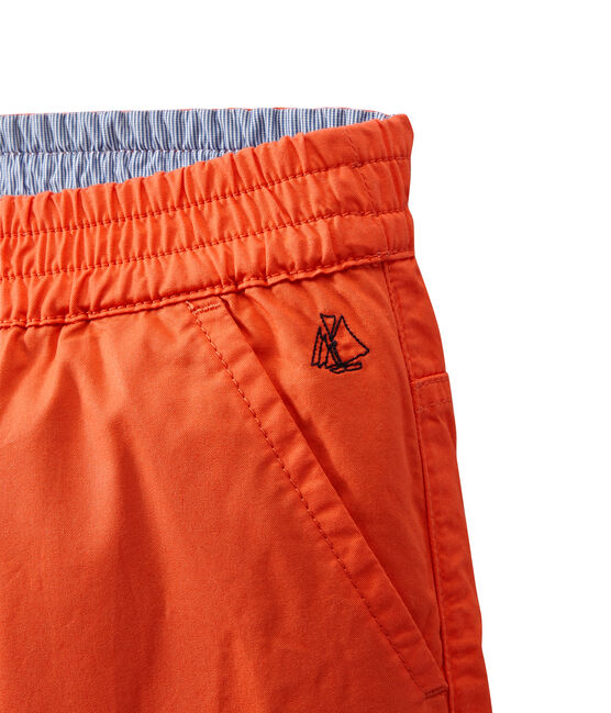 Boy's pants with elasticized waist ORIENT orange
