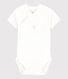 Unisex Babies' Short-Sleeved Wrapover Bodysuit