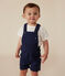 Babies' Serge Dungaree Shorts MEDIEVAL blue