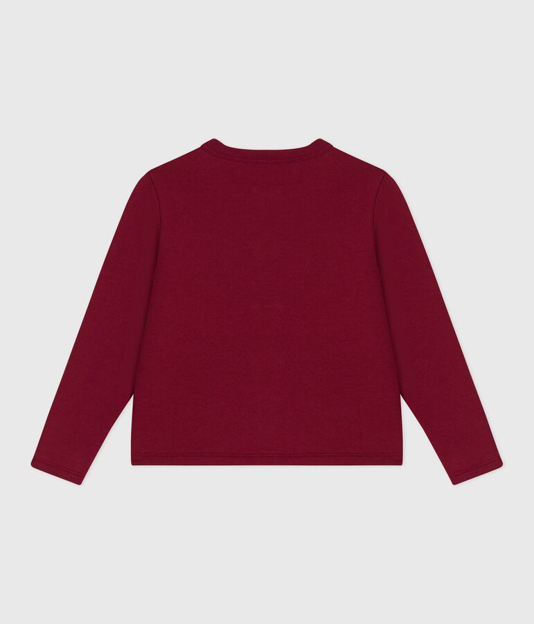 Little girls' fleece cardigan red