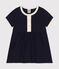 Babies' cotton short-sleeved dress SMOKING blue