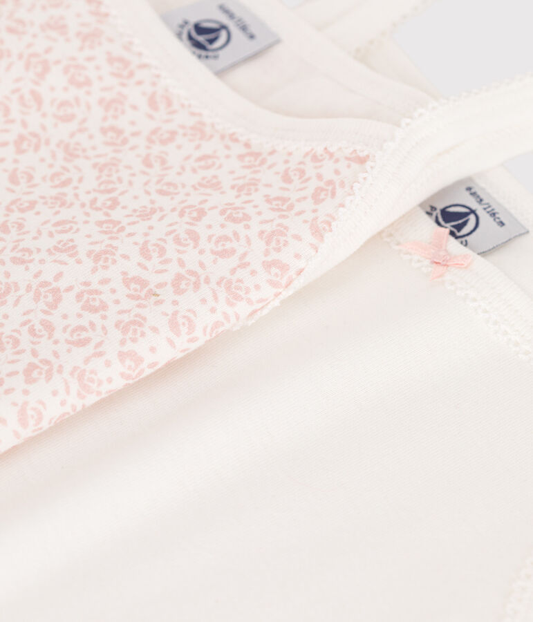 Children's floral cotton tank tops - 2-Pack multicolor