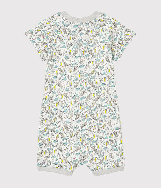 Print playsuit for baby boys MARSHMALLOW white/MULTICO white