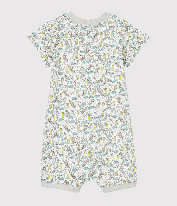 Print playsuit for baby boys white/multicolor