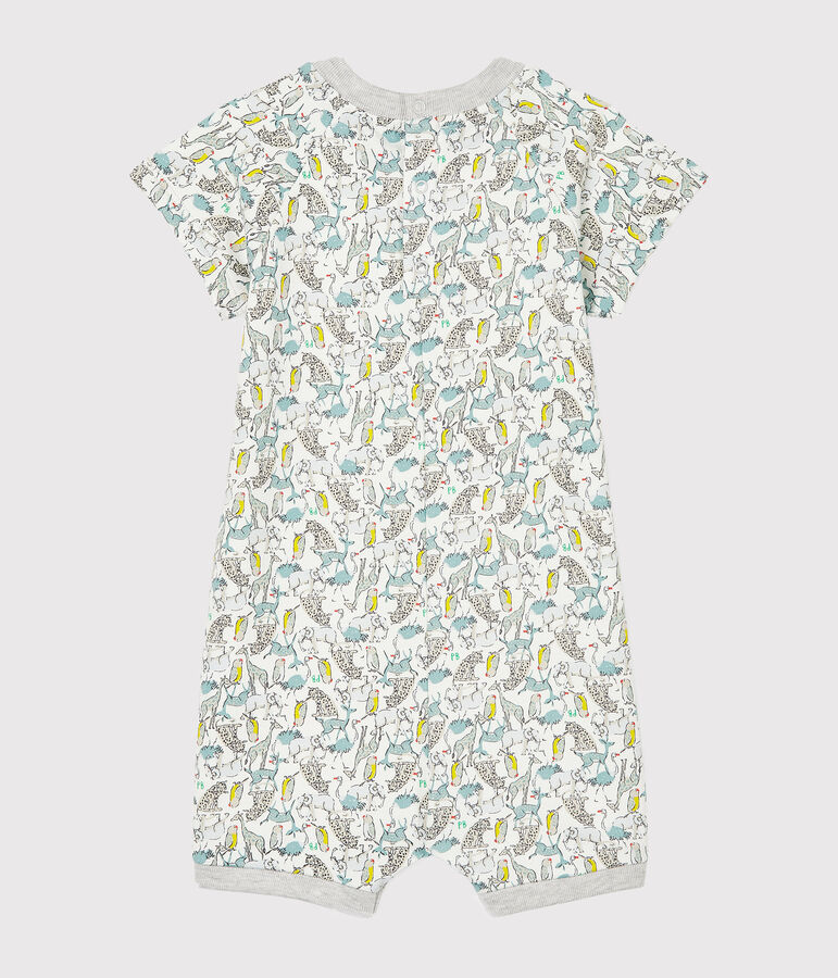 Print playsuit for baby boys white/multicolor