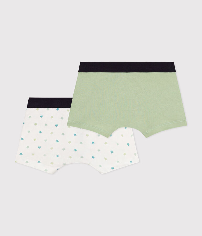 Boys' cotton boxer shorts - 2-Pack multicolor