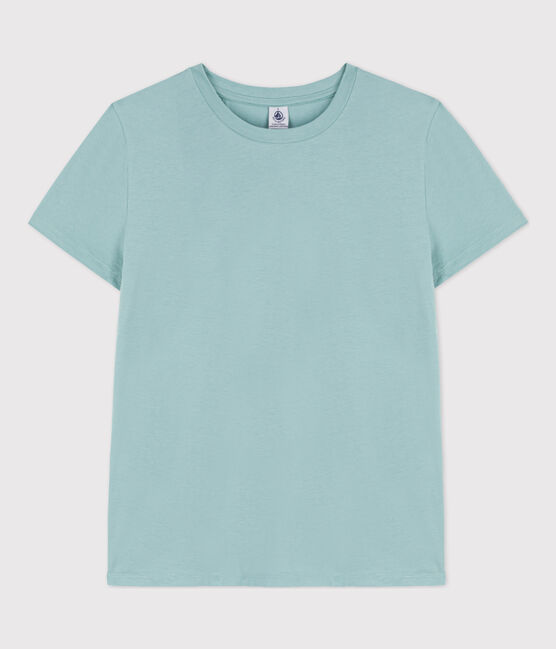 Women's Straight Round-Neck Cotton T-Shirt BOB green