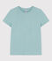 Women's Straight Round-Neck Cotton T-Shirt BOB green