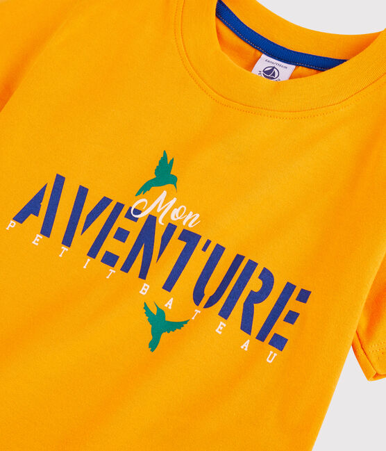 Boys' Short-Sleeved Jersey T-Shirt TEHONI yellow