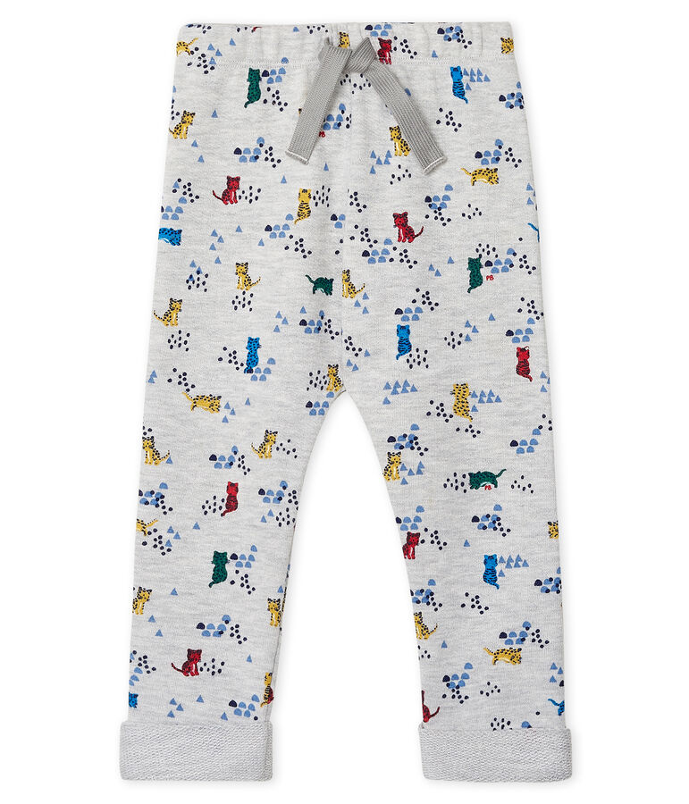 Baby Boys' Printed Fleece Trousers grey/multicolor