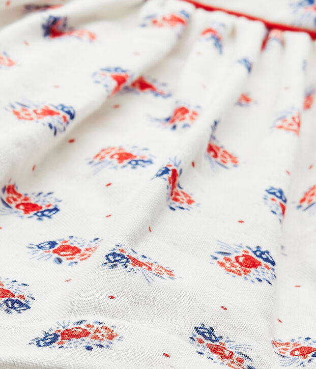 Baby girls' printed tube knit dress white/multicolor