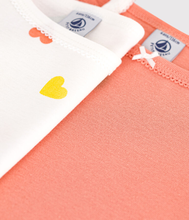 Children's heart print cotton tank tops - 2-pack multicolor