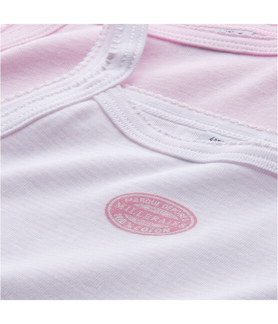 Lot de 2 débardeurs fille uni / milleraies . set