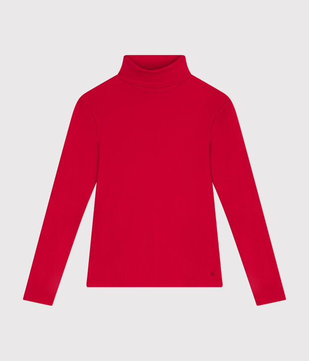 Women's The Iconic rollneck cotton T-shirt red