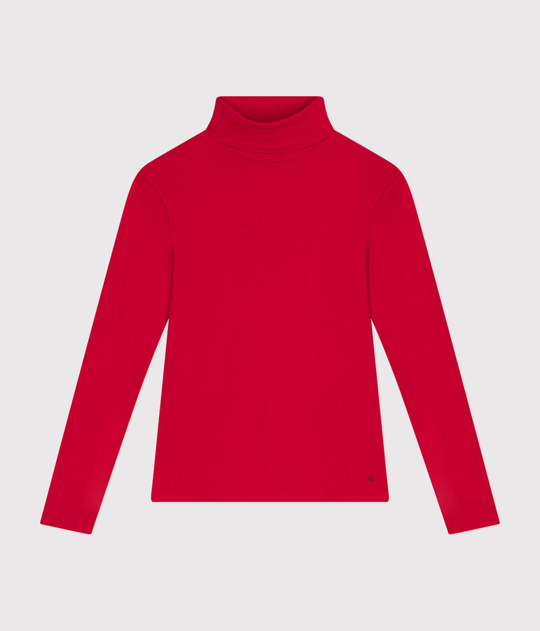 Women's The Iconic rollneck cotton T-shirt red