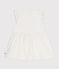 Babies' Sleeveless Textured Cotton Dress MARSHMALLOW white