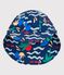 Babies' UV protection wave print cap CREPUSCULE /MULTICO