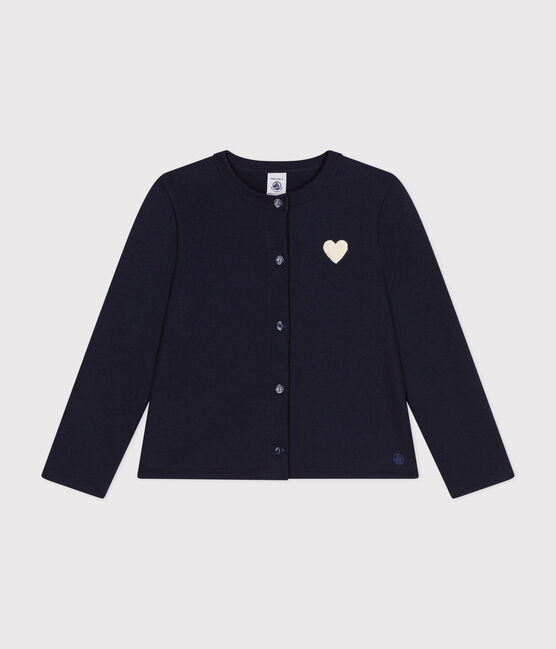 Girls' fleece cardigan SMOKING blue