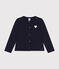 Girls' fleece cardigan SMOKING blue