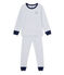 Pyjama garçon en milleraies POUSSIERE grey/LAIT white