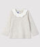 Baby girl's long-sleeved blouse MONTELIMAR CHINE beige