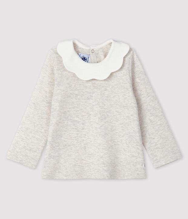 Baby girl's long-sleeved blouse beige