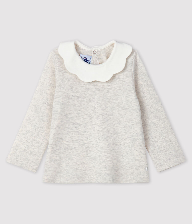 Baby girl's long-sleeved blouse beige