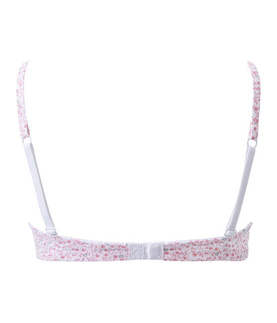 Girls' padded bra ECUME white/MULTICO white