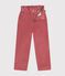 Girls' corduroy trousers ROSEWOOD pink