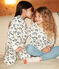 Girls' Floral Fleece Pyjamas AVALANCHE white/MULTICO