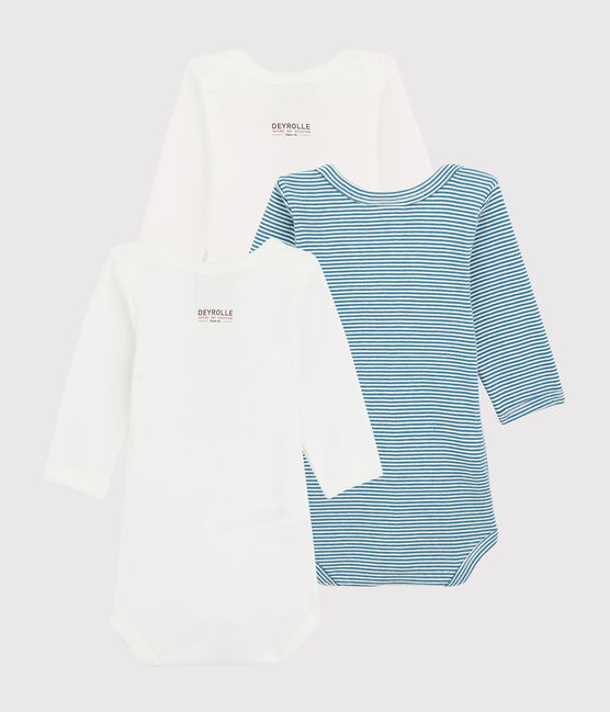 Petit Bateau x Deyrolle Baby Boys' Long-Sleeved Bodysuit - 3-Piece Set variante 1