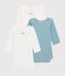 Petit Bateau x Deyrolle Baby Boys' Long-Sleeved Bodysuit - 3-Piece Set variante 1