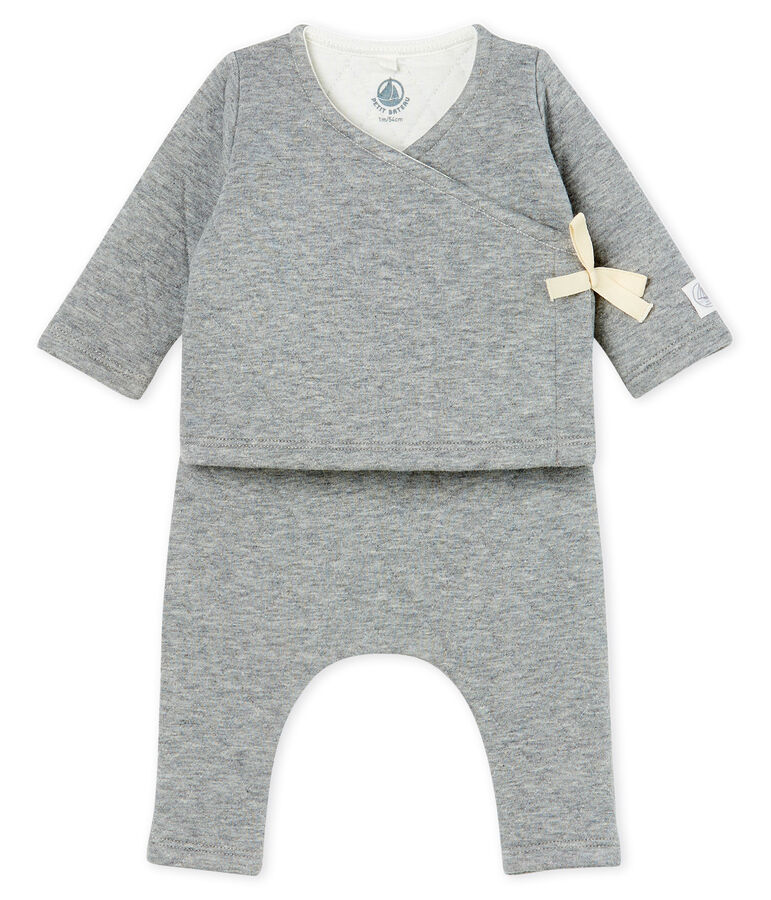 Babies' Tube Knit Clothing - 2-piece set grey