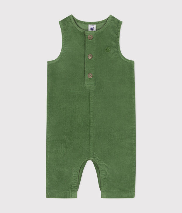 Babies' velour jumpsuit green