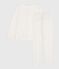 Children's polka dot printed cotton pyjamas MARSHMALLOW white/MULTICO white
