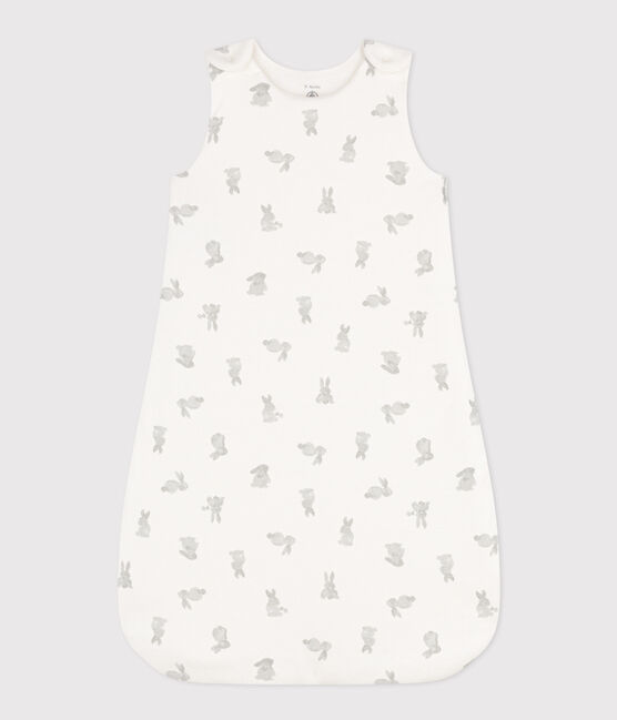 Rabbit patterned cotton TOG 2 sleeping bag MARSHMALLOW white/GRIS grey