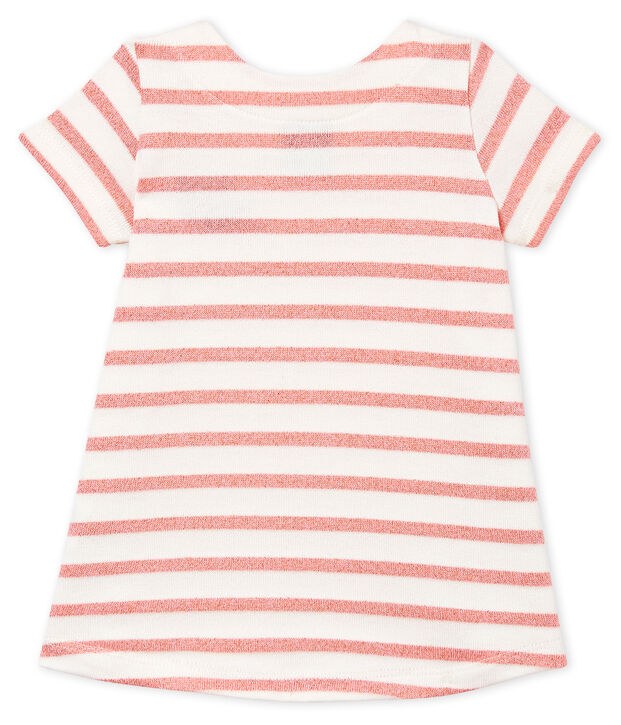 Baby Girls' Short-Sleeved Dress white/pink