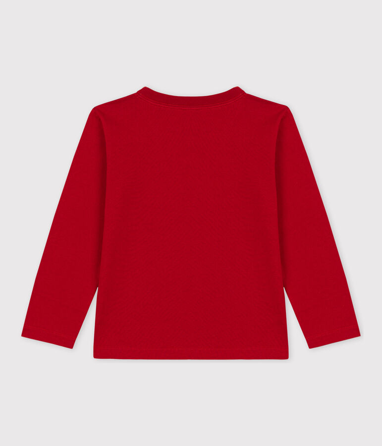 Boys' Long-Sleeved Cotton T-Shirt red