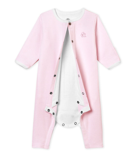 The Bodyjama baby mixed VIENNE pink/ECUME white