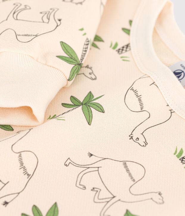 Children's Unisex Fleece Sweatshirt Ecru/multicolor