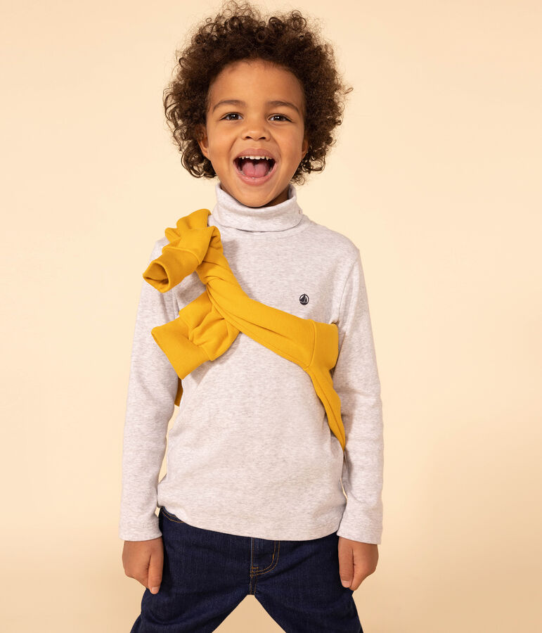 Unisex Children's Cotton Polo Neck FUMEE CHINE grey