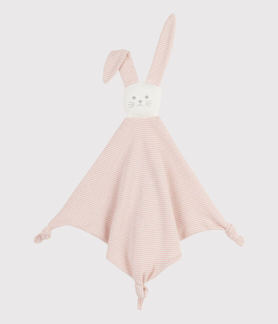 COTTON PINSTRIPED COMFORTER SALINE /MARSHMALLOW