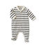 Baby's striped sleepsuit COQUILLE beige/ABYSSE blue