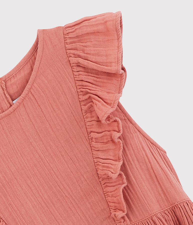 Girls' Organic Cotton Gauze Dress pink