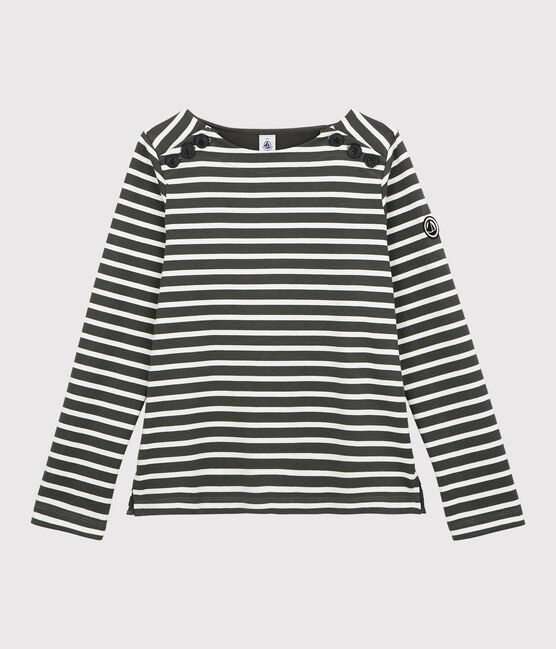 Women's Breton Top ORAGE grey/MARSHMALLOW white