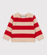 Babies' Stripy Wool/Cotton Knitted Pullover