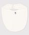 Organic Cotton Baby Bib MARSHMALLOW white/GRIS grey